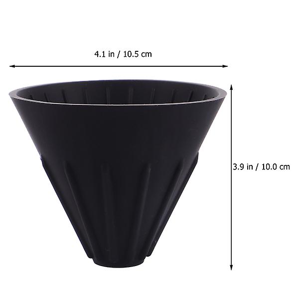 Praktisk Silikon Kaffe Filter Gjenbrukbar Kaffe Trakt Kaffe Sil Svart 10.5X10.5CM Black 10.5X10.5CM