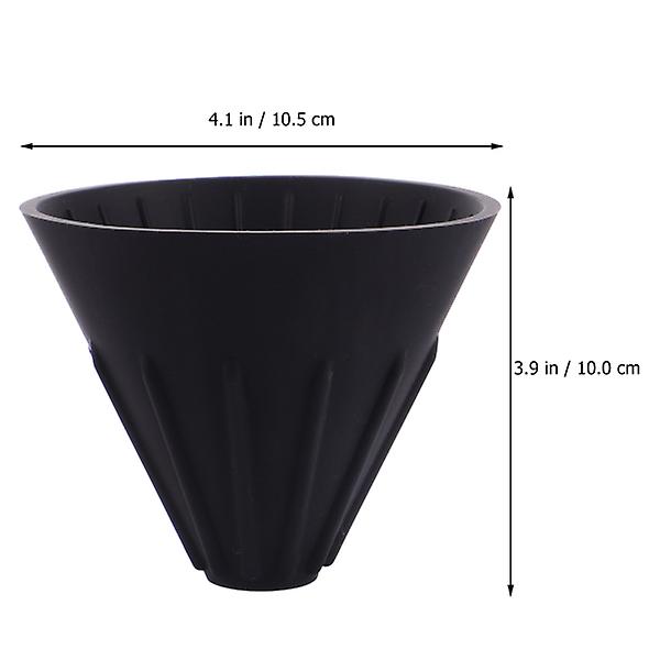 Praktiskt silikonkaffefilter Återanvändbart kaffetratt kaffesil Svart 10,5 x 10,5 cm Black 10.5X10.5CM