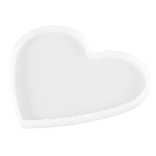 Krystal Epoxy Form Kærlighedshjerte Underkop Støbning Silikonform DIY Håndværk Form Hvid 19X13CM White 19X13CM