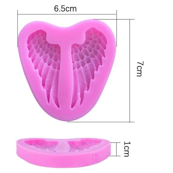 4 stk Angel Wings Form Rød 3d Wings Silikone Fondant Form til Fest Engle Wings Form Diy Chokolade Værktøj