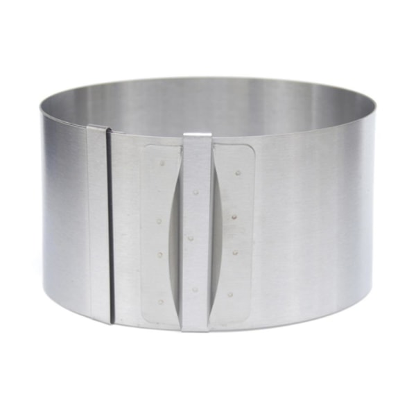 P Kakeform og Acetatark for Baking, 16 til 30 cm Justerbar Kakeform i Rustfritt Stål, Kakekrave Kake Mousseform, Kakebaking Kakedekor S8cm