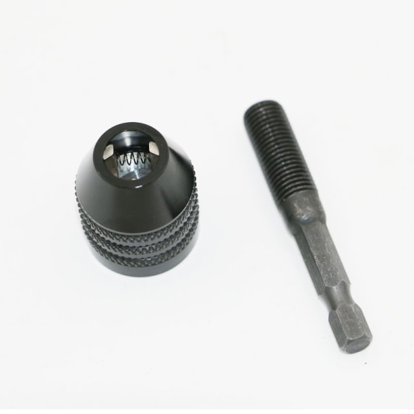 Slagborr Adapter - 2 st Borrbit Adapter för Slagborrmaskin Konverterare Hex Skaft Nyckelfri Borrchuck Adapter (0,3-6,5 mm, 0,3-6,5