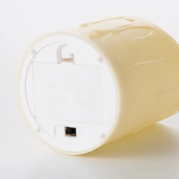 Flammeløse Votivlys med Timerfjernkontroll, 2\" x 3.9\" Ekte Voks, 350+ Timer Realistisk Svart Veke Batteridrevet Søylelys, 6-pakning