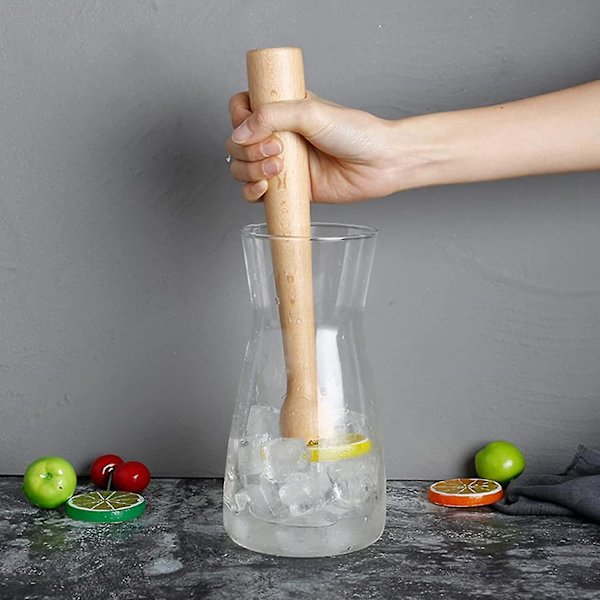 2 stk Træ Mojito Muddler Cocktail Muddler Hygiejnisk Is Muddler Nem At Bruge Og Rengøre