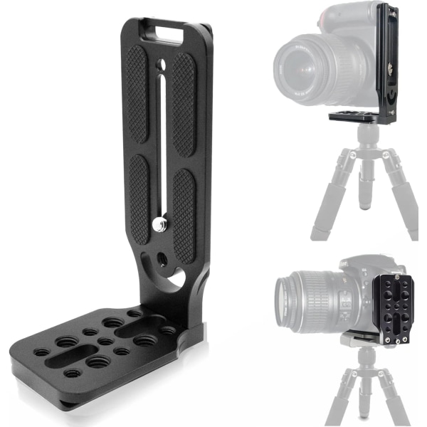 L-fäste Vertikalplatta Montering för Gimbal Stabilisator 1/4'' 3/8'', DSLR Kamera på Videostativ Monopod/3-axlig Handhållen Gimbal Stabilisator