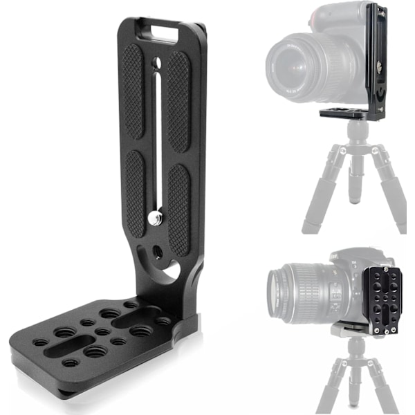 L-kiinnike Pystylevykiinnitys Gimbal-vakauttimelle 1/4'' 3/8'', DSLR-kamera Videotripodille Monpodille/3-akseliselle Käsikäyttöiselle Gimbal-vakauttimelle
