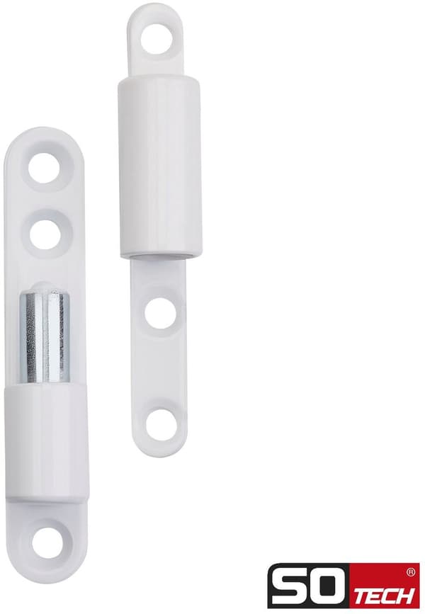 SOTECH Overflademonterede Dørhængsler 15 x 83 mm Hvid Stål, 10-pak Skruemonterede Indvendige Dørhængsler til Træ Indendørsdøre