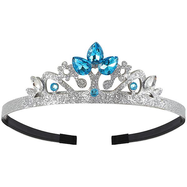 Rhinestone Hårbånd Pige Tiara Hårbånd Krystal Hårbånd Makeup Hårbånd Fødselsdag Tiara Hårbånd Blue 16.5x12x4.5cm