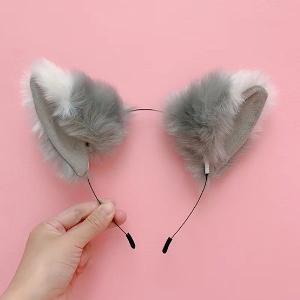 3 stk Katteører Hodebånd Cosplay Hårbånd Fluffy Jente Kvinner Søt Fest Hodeplagg Søt Katteører Hodebånd Lang Pels