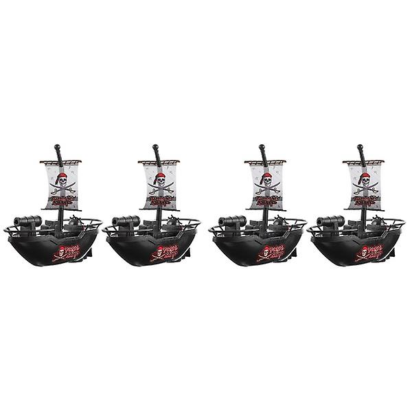 6 stk Børne Pool Legetøj Elektrisk Piratskib Legetøj Piratskib Legetøj Sjov Badekar Legetøj 4 stk 16,5x15,3cm 4 pcs 16.5x15.3cm