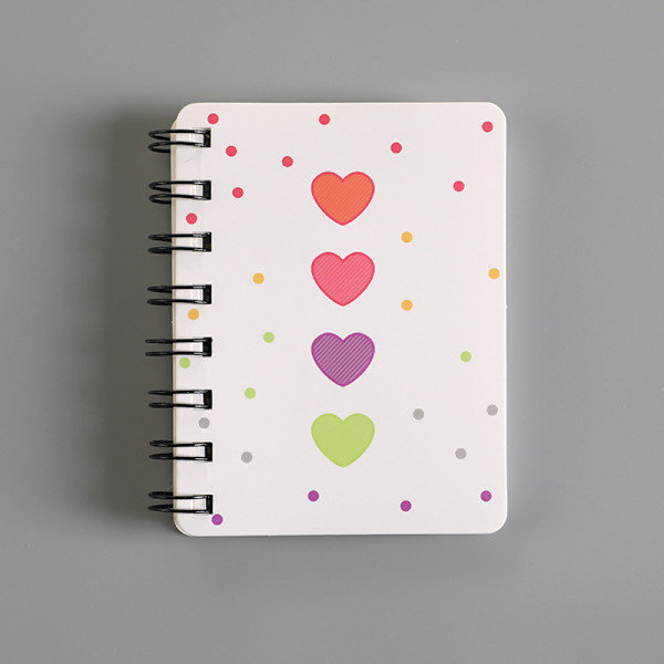 Liten spiralnotatbok, 4 stk 3,14 tommer x 4,13 tommer 4 stiler design tykt hardt omslag blanke sider 80 ark - 160 sider journaler