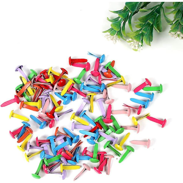 500 stk Split Pins, Papir Fasteners Butterfly Pins Assorted Types Metal Multicolor Runde Blomster Tegne Pins Til Papir Craft Scrapbooking Gør-det-selv Craft De