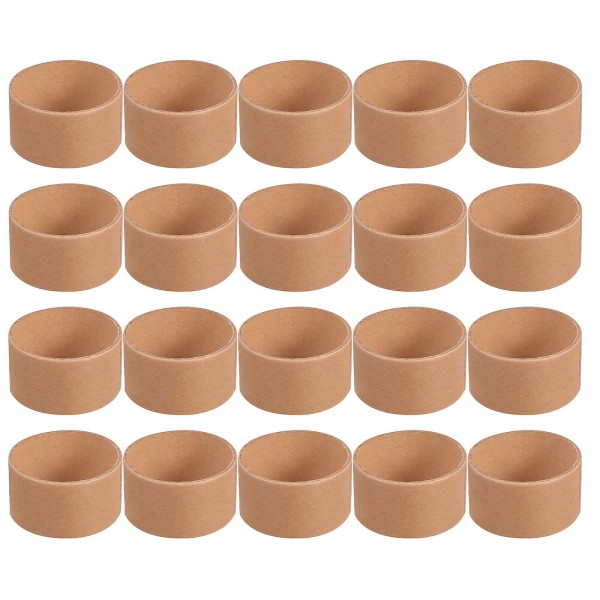 20 stk Hvite Papprør Lagringsrør Papp Tepperør Papp Sylinder DIY Håndverk Papirrull DIY Papprør Brun 5,2X3cm Brown 5.2X3cm