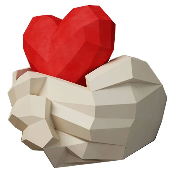 Kreativa handgjorda Origami-papper-tillbehör TreD Origami-modeller Röd Beige 215X15X15CM Red Beige 2 15X15X15CM