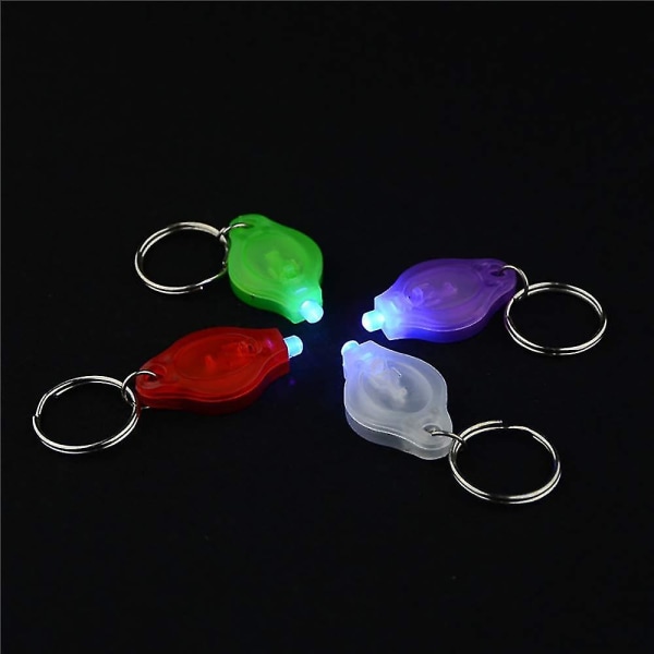 5 Pack Mini Led Flashlight Uv Money Checker Keychain Key Ring Light Torch Led Money Detector Light