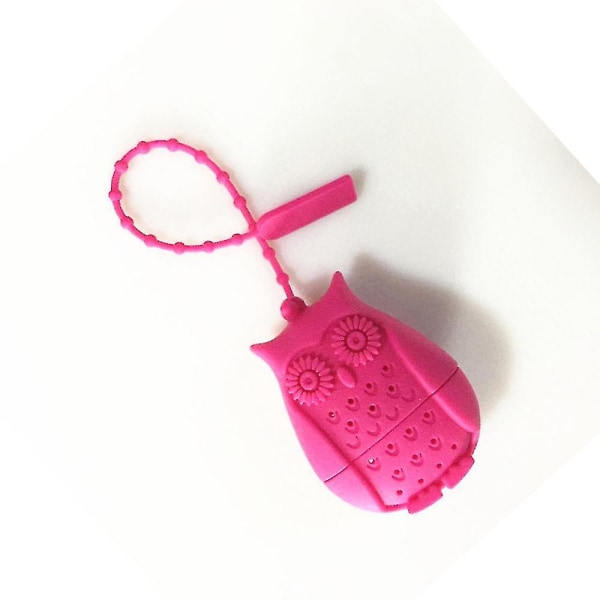 Kreativ Söt Uggla Tesil Tepåse, Tekanna Sil Diffuser (2st, Rosröd)