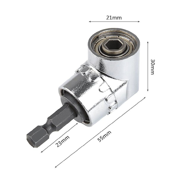 Skruvmejsel Adapterhållare 105 Grader Rät Vinkel Borr & Skruvmejsel Adapter Vinkelhuvud För 1/4' Hex Skruvmejsel Tillbehör, 6.35mm