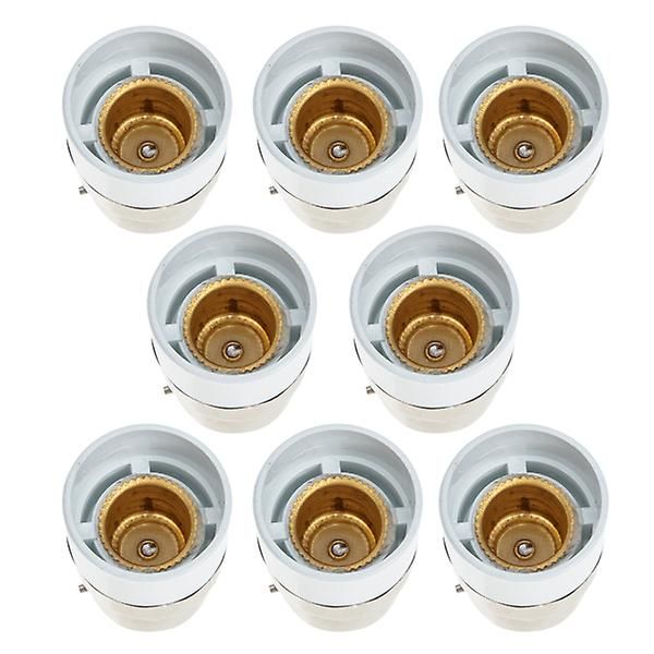 8 kpl LED-lamppua Lamppujen Vaihtaja Lamppukannat Pistorasia Sovitin Muuntaa Lamppu Sovitin B22 Kannat White 3.5x2.5cm