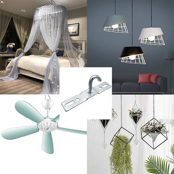 Tunga Takkrok Ljuskrok Platta För Europeiska Ikea Lampor Chandelier Hängande Rosor Hängande Växter Järn Galvaniserad Beslag Dekoration Krokar Med