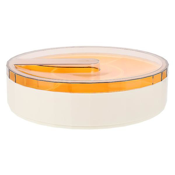 1 stk Drejelig Plastik Frugtbakke Skrivebord Rum Snack Opbevaring Bakke Til Opbevaring Hvid 26X26X7CM White 26X26X7CM