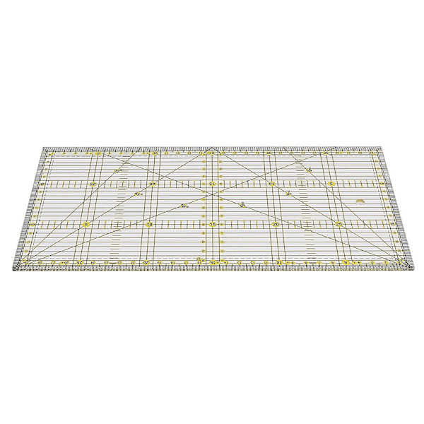 2x Skjærelinjal Multifunksjonell Quiltlinjal DIY Klærdesign Tegning Skjæring Håndverk Linjal Sy Ma