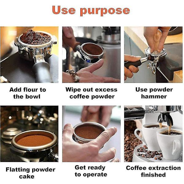 Kaffetamper Set, Espresso Kaffetamper, Kaffepressare Med Silikonunderlägg Bönpulverpress G