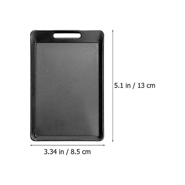 Rustfrit Stål Sautepande Cookie Fade G støbejerns Grillplade Camping Madbakke Steakbakke Sort 13 Black 13X8.5CM