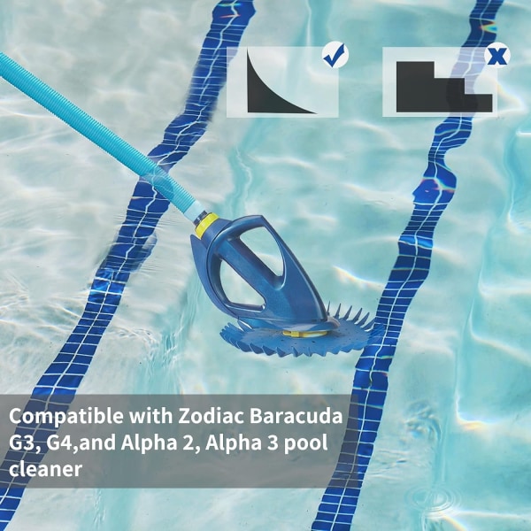 Pool Cleaner Deler for (sett med 6), Inkluderer finnede tetning, lang levetid membran med holdering, fotpute kompatibel med