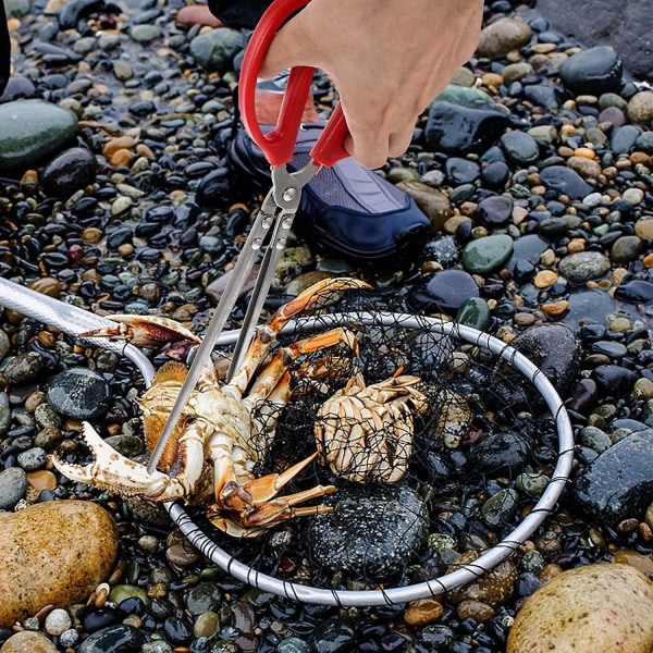 Krabbetenger for levende krabber, multifunksjonsklipp, saks-tenger, sklisikre søppelklyper, kjøkkentenger for matlaging av sjømat, grilling (1 stk)