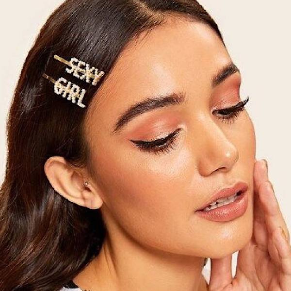 Kimaltava Sana Hiuspinni, Kirjainhiuspinnit Kristalli Bobby Pins BlingB B