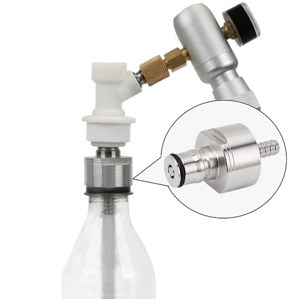 2 stk./sæt 304 Rustfrit Stål Kulsyrekapsel 5/16 Tommer Barb, Ball Lock Type, Passer til Sodavands PET-flasker