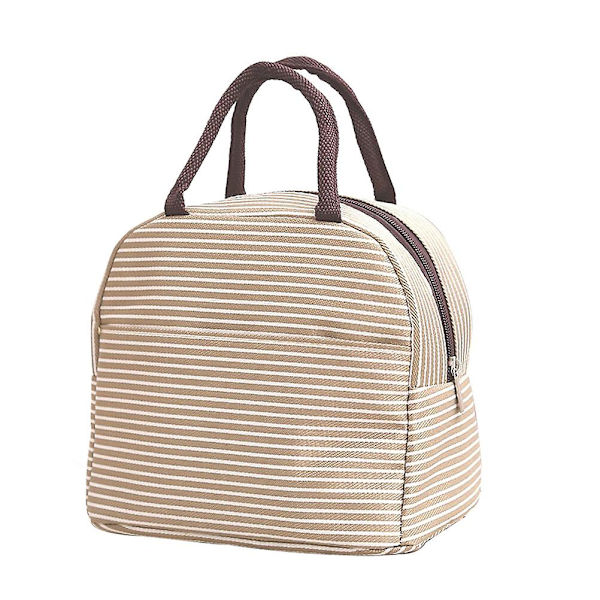 Helmi-puuvilla- ja foliovuorinen lounaskassi Kannettava lounaskassi Yksinkertainen monitoiminen ruokakontti Kylmälaukku Käsilaukku (beige) Beige Beige