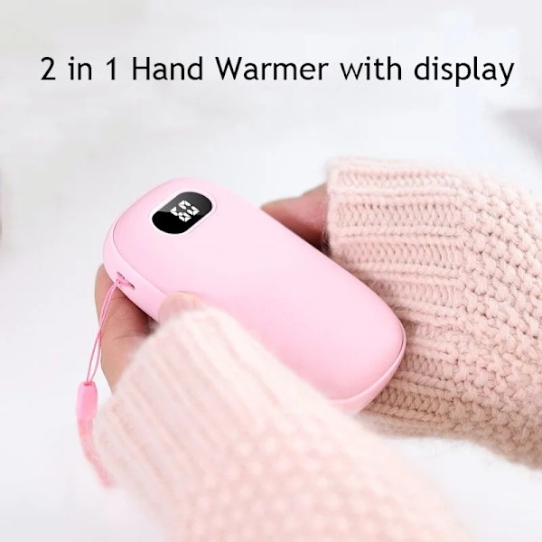 Latautuva Kämmenlämmitin Mini Kämmenlämmitin Power Bank Kannettava Digitaalinen