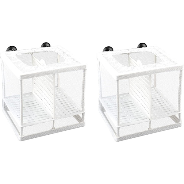 2 stycken lekburar, akvariumisolering, akvariumfiskyngelinkubator, lämplig för akvarier, isolerar yngel och stöd I