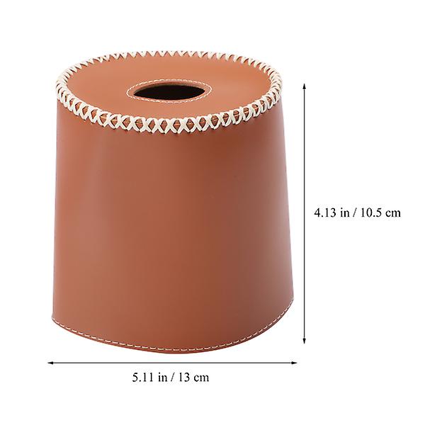 Gasbehållare Skyddande Omslag Camping Gas Tank Skyddande Omslag Läder Skydd Brun 13x13cm Brown 13x13cm