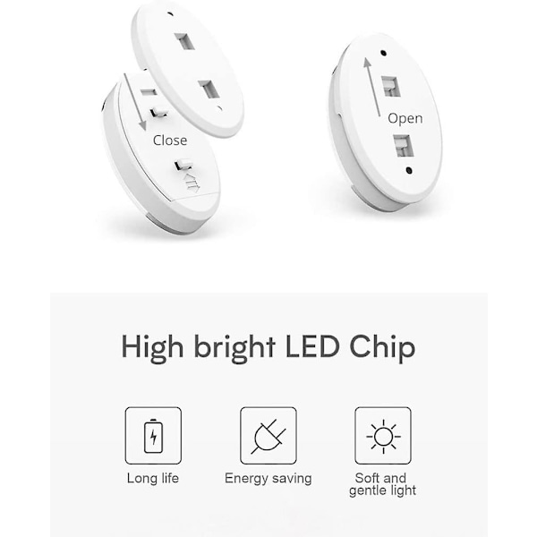 Wake Up Light Skaplampe Bordlampe 3d Nattlampe Bordlampe Enkel Garderobelampe Bordlampe (2 stk, Hvit)