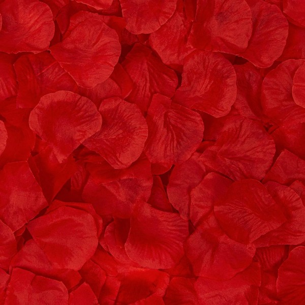 5000 st Konstgjorda rosenblad Blommor Kronblad för alla hjärtans dag Romantisk nattdekor Rosblad för bröllop Baby shower festdekorationer (röd)