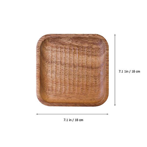 Frukostbricka i trä Multifunktionell matserveringsbricka Praktisk kaffebricka18cm18X18X3,5cm 18cm 18X18X3.5CM