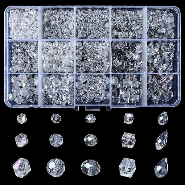 1000 st glaspärlor gör-det-själv hantverkspärlor Armbandstillverkningspärlor Nyhet Glaspärlor gör-det-självpärlor 0,8X 0.8X0.8cm