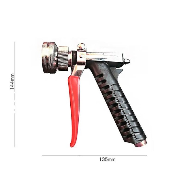 Høytrykks Sprøyte, Multifunksjons Sprøyte Justerbare Vanningsmønstre, Rustfritt Stål Hage Sprøyteslange Dysesprøyte for Bilvask Kjæledyr Dusjing (1 stk)