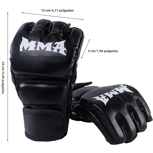 RYI Kickboxinghandsker til mænd og kvinder PU Karate Muay Thai Guantes De Boxeo Fri Kamp Træning Voksne Børn Udstyr Sort
