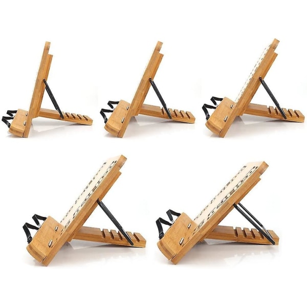 Bogstøtte Stativ Skrivebord Pc Til Læsning Hvile Opskrift Bog Foldbar Tablet Ipad Lærebøger Står/bambus Bogstøtte/musikbog/multifunktionel Lektorn Justerbar