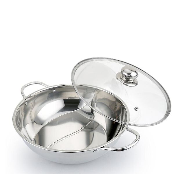 Sås Panna Lock Nonstick Köksredskap Shabu Pot Kokare Rostfritt Stål Kastrull Elektrisk Pot MatlagningSilver Silver