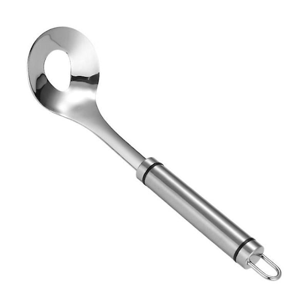 Kødbolleske med Hulske til at Skrabe Kød, Køkkenredskab, Gadget, Værktøj (Farve: Sølv) (1 stk)