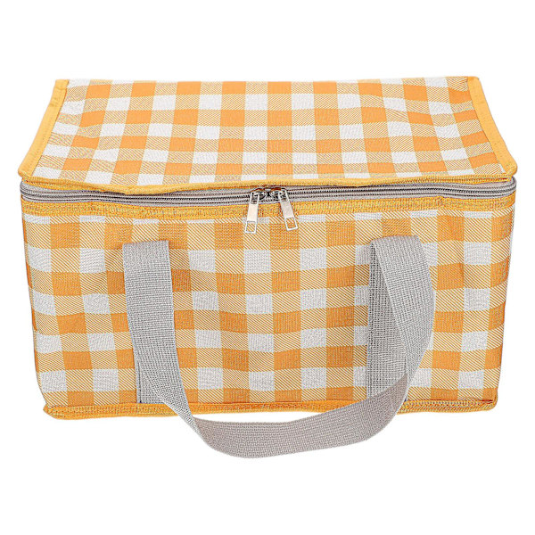 Stor Picknickkorg Varm Kalla Matleveransväska Kaktransport Termisk Pizzaväska Gul 35X20X20CM Yellow 35X20X20CM