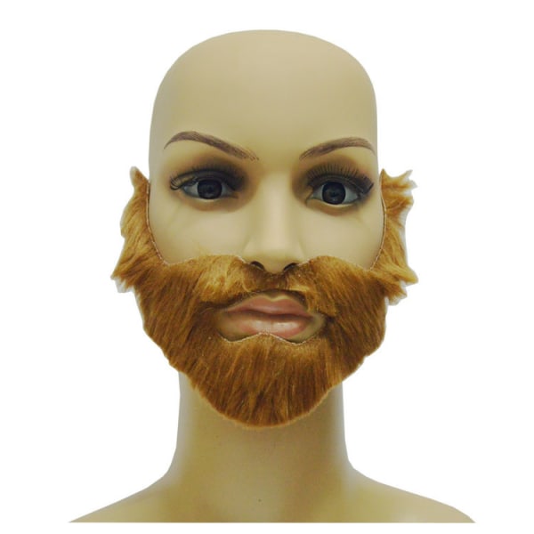 Falsk brunt skæg til festklistermærker - Mænd - Kvinder - Børn - Voksne - Karneval - Halloween