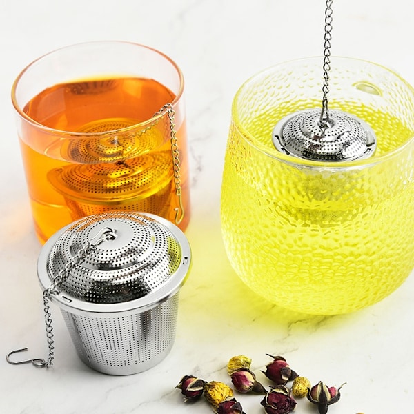 Teinfuser i rustfrit stål af fødevarekvalitet, Premium kvalitet, Perfekt si/filter til løs te, løs te. (5 cm)