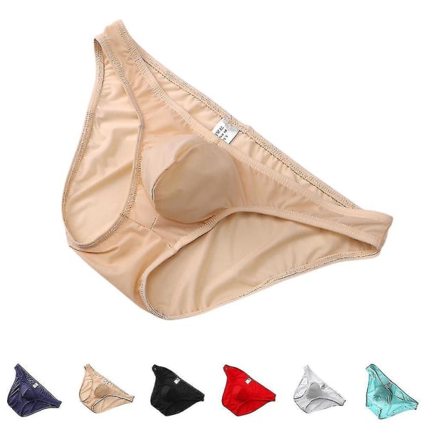 Herr Låg Midja Kalsonger Bekväma Stretch Underkläder Sport Trosor Påse Underbyxor 2XLSkin Färg 2XL Skin Colour