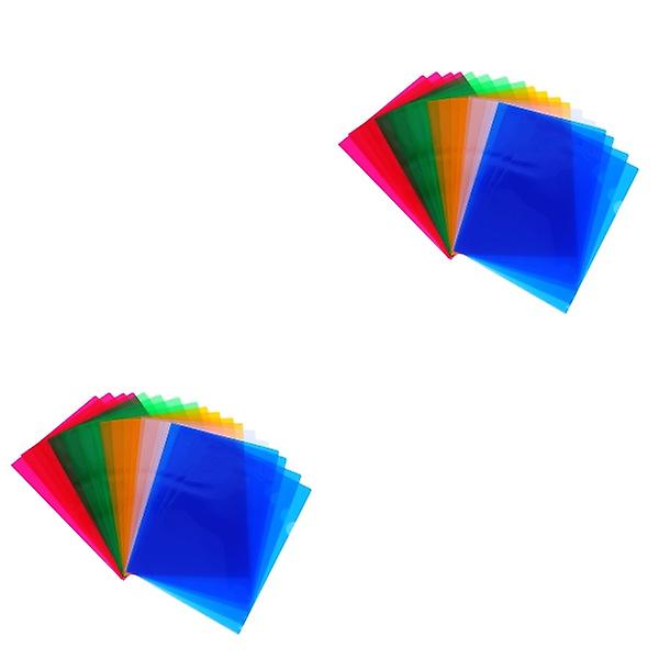 60 st Office Dokumentmapp Enkelsidig Pappmapp L-formad Plastmapp (blandade färger) 40 st 40 pcs