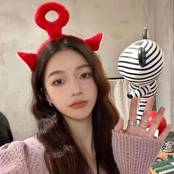 Teletubbies Hårband Anime Tecknat Hårband Sött Tredimensionellt Hårband Rött Red